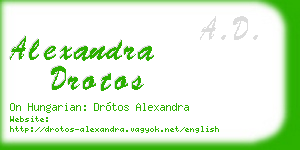 alexandra drotos business card