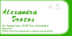 alexandra drotos business card